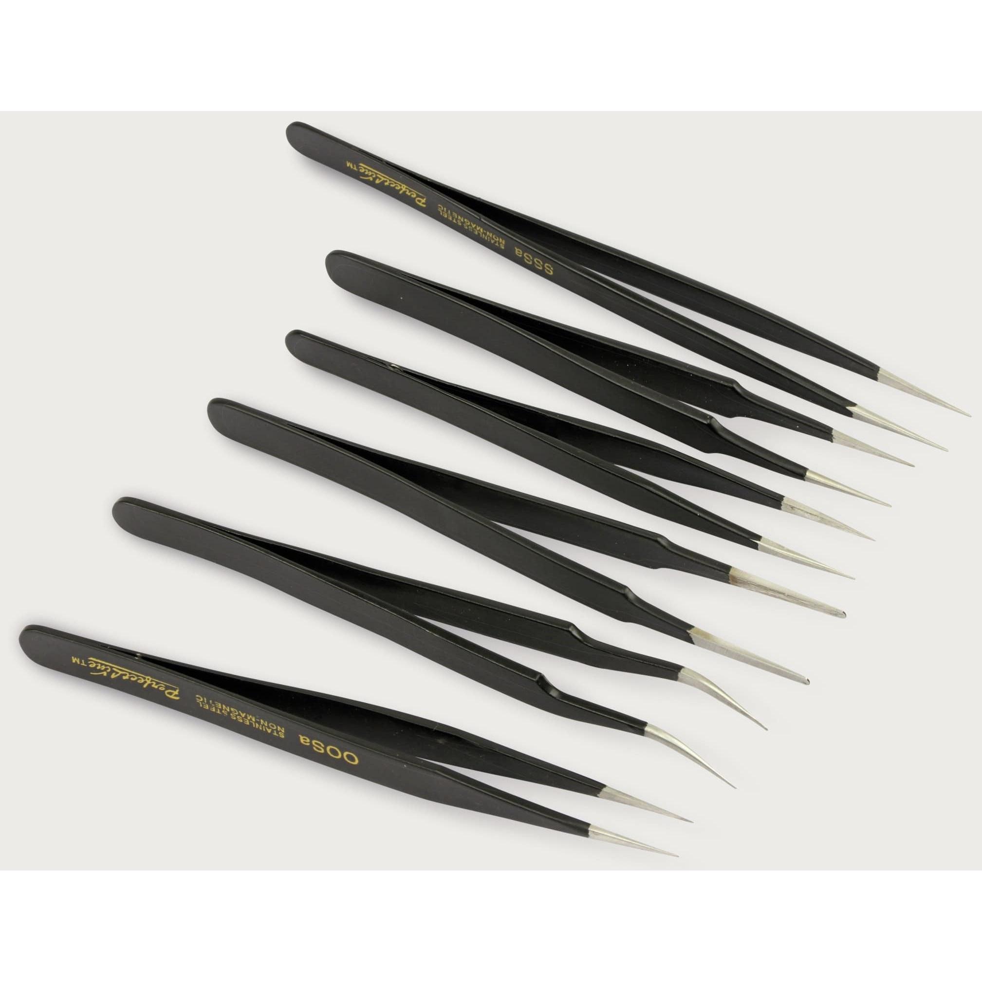 Pollin Electronic, Pinzette, Präzisions-Pinzetten Set, 6 teilig