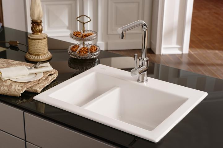 Actual product image Villeroy & Boch Modern Steel kitchen tap, stainless steel