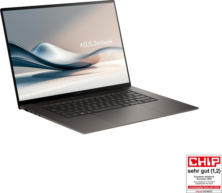 Produktbild ASUS Zenbook S 16 (16", 1000 GB, 24 GB, DE, AMD Ryzen AI 9 365)
