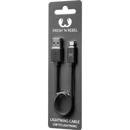 Thumbnail - Fresh'N Rebel INNE Kabelis USB Lightning Fresh'N'Rebel 0,2m Storm Pilkas (0.20 m, USB 2.0), USB Kabel