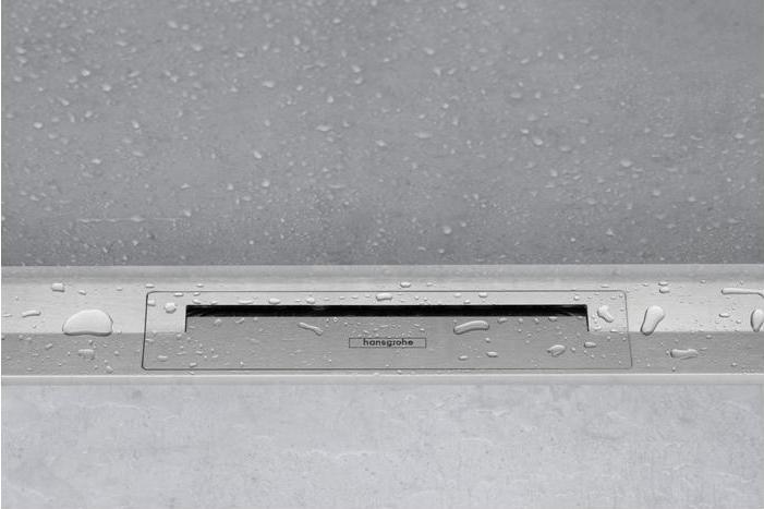 Produktbild hansgrohe HG Duschrinne RainDrain Flex kb. Wd-mon 1000mm edelstahl gebürstet (1000 mm)