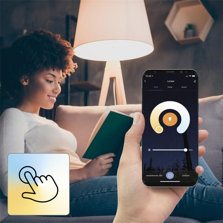 Image du produit Hama Lampe LED WLAN, GU10, 5,5 W, sans hub, pour commande vocale/par application, blanc (GU10, 400 lm, 1x)