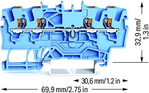 Image du produit Wago Borne de passage 4.20 mm Push-