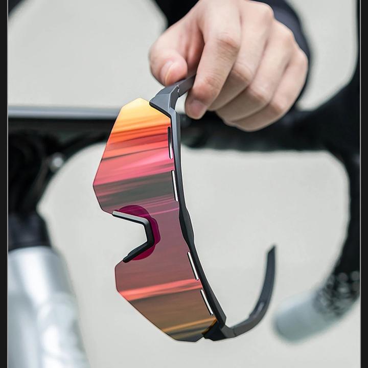 Actual product image Rockbros Polarised Cycling Glasses with UV Protection and Corrective Insert - Gray (Grey, Grey)