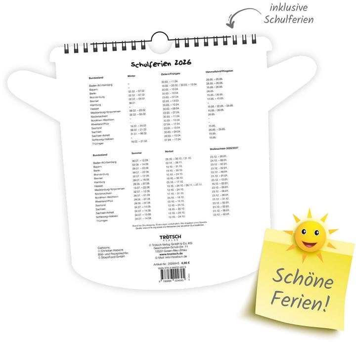 Produktbild Trtsch Formkalender Der lustige Kchenkalender 2026