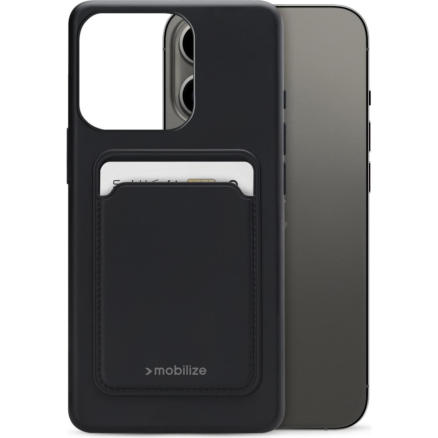 Thumbnail - Mobilize Gummi-Gelly-Kartenhülle (Apple iPhone 13 Pro), Smartphone Hülle, Schwarz