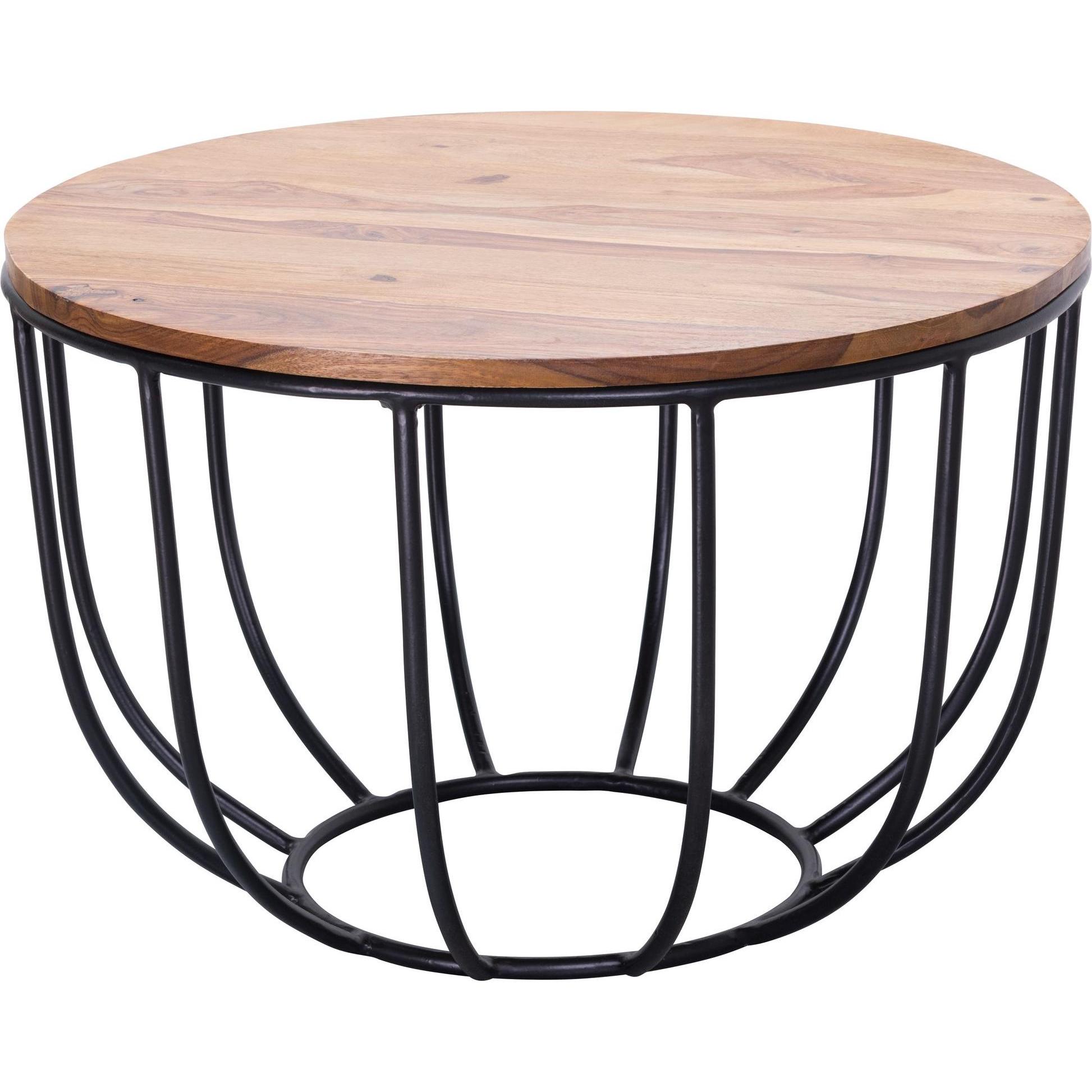 FineBuy, Couchtisch + Beistelltisch, Couchtisch Braun (60 x 60 x 39 cm)