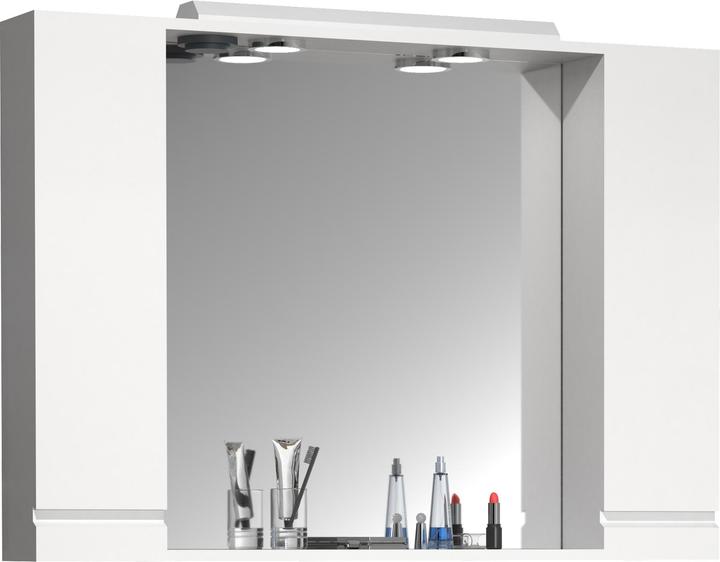 VCM Badspiegel Wandspiegel Breite 100 cm Hängespiegel Spiegelschrank Badezimmer Drehtür grifflos