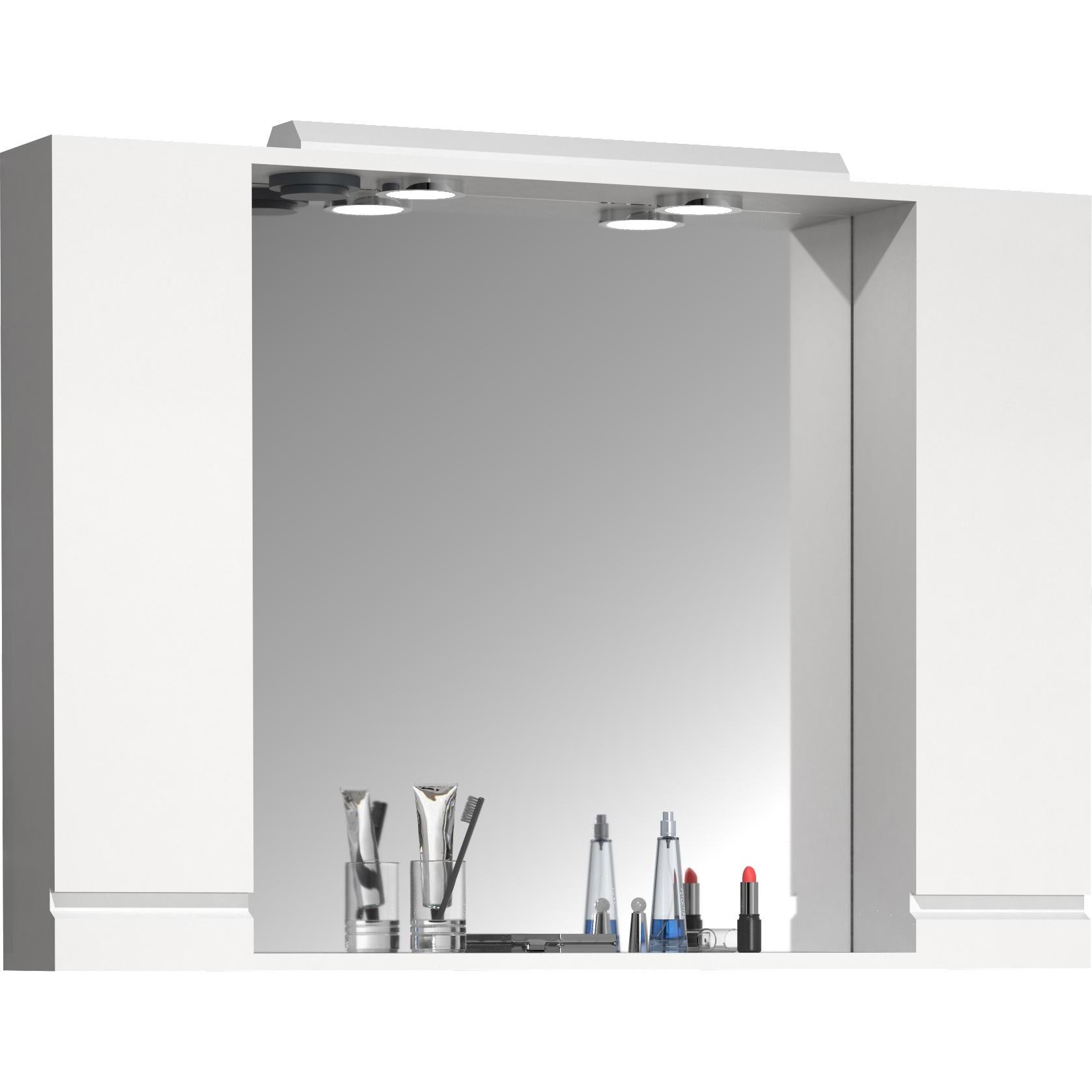 Thumbnail - VCM, Spiegelschrank, Badspiegel Wandspiegel Breite 100 cm Hängespiegel Spiegelschrank Badezimmer Drehtür grifflos (100 x...