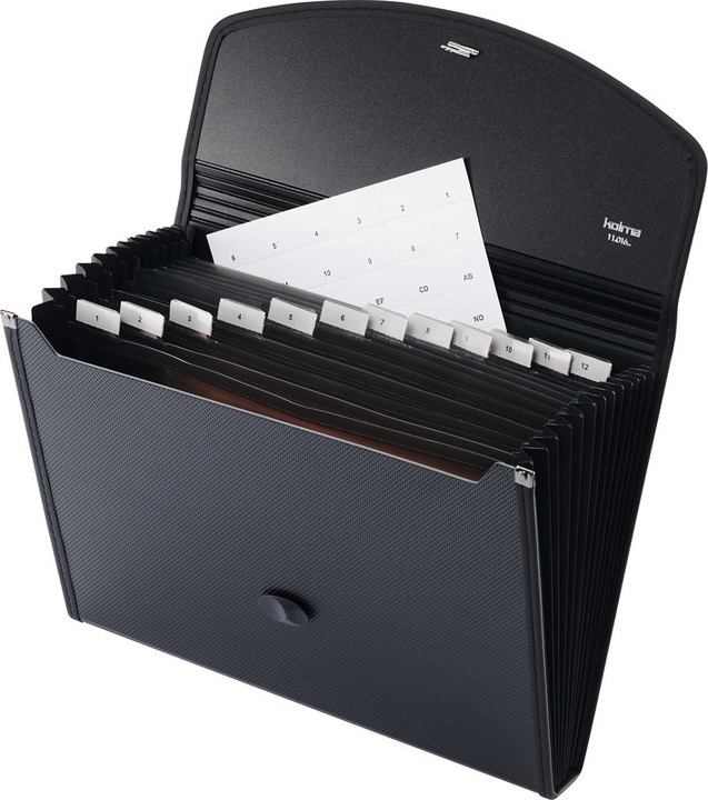 Immagine prodotto Kolma Cartella a scomparti Selection A5 Recycling 12 schede nero (A5, 1 x)