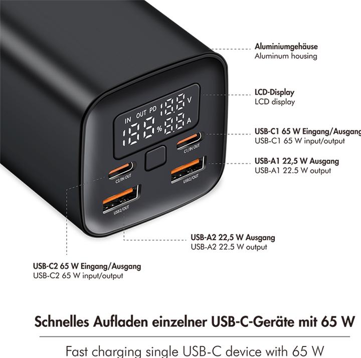 Actual product image LogiLink PA0350 (20000 mAh, 65 W, 74 Wh)