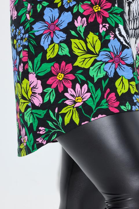 Produktbild Angel of Style T-Shirt, Totenkopf und Blumen, Halbarm (46)