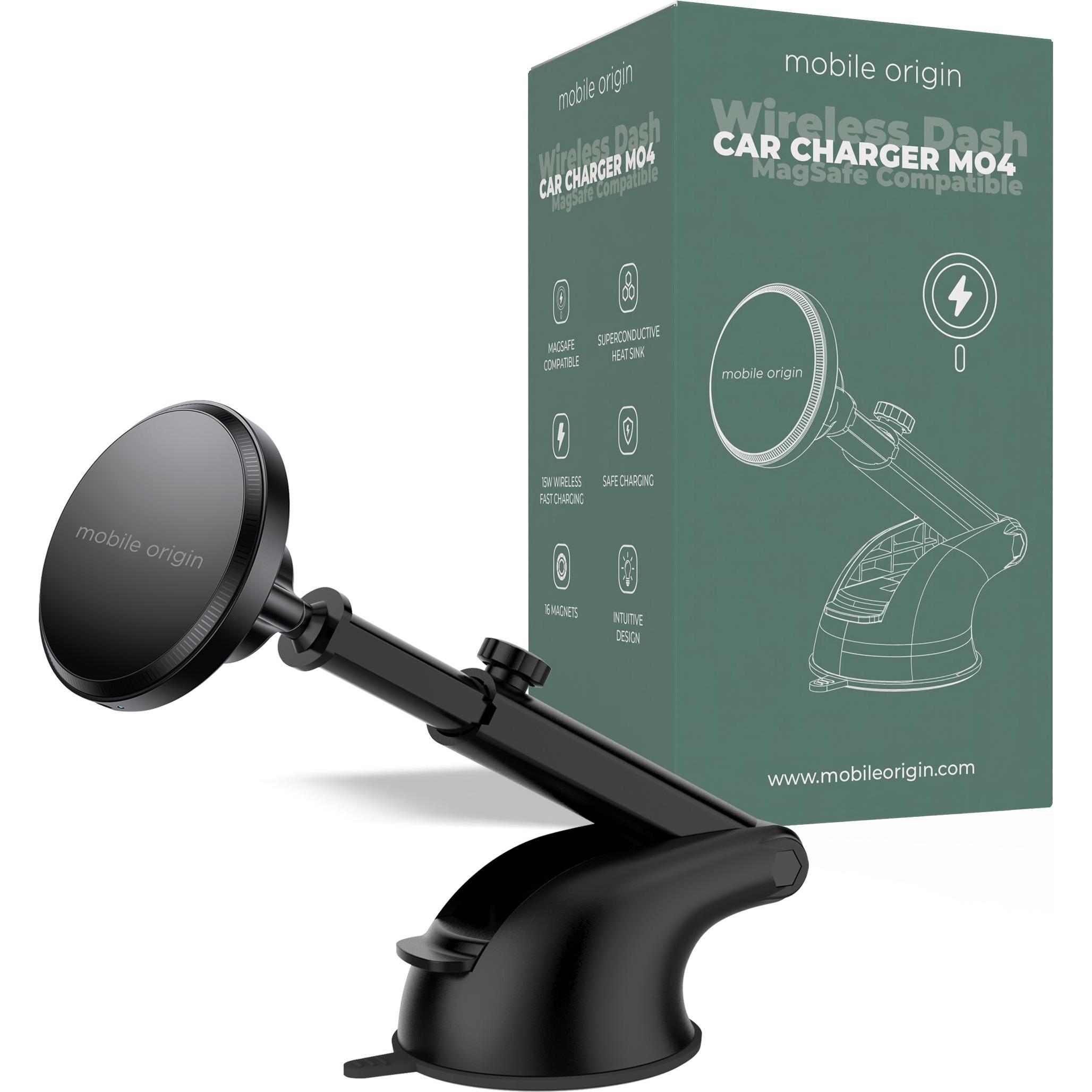 Mobile Origin Wireless Dash Car Charger MO4 MagSafe Compatible, Adattatore per auto