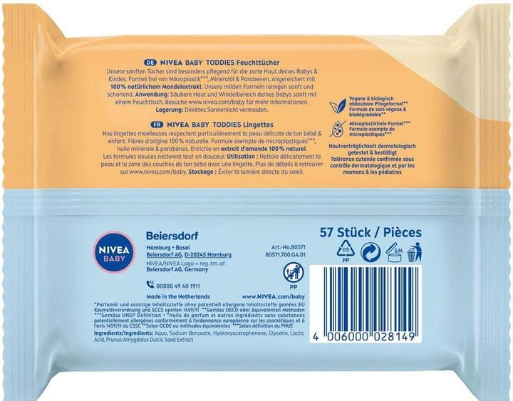 Actual product image NIVEA TODDIES Feuchttücher (57 Piece)