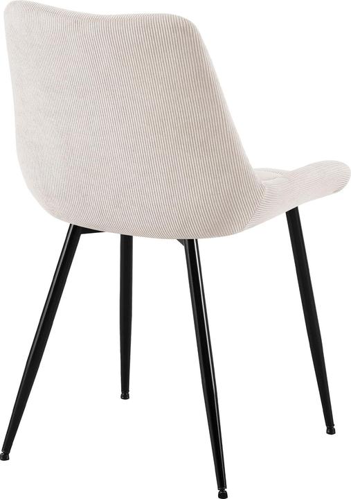 Actual product image CLP Sardna dining chair upholstered in corduroy with backrest