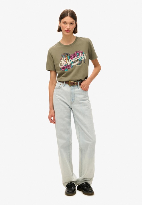 Produktbild Superdry lässiges t-shirt, daen tattoo script (M)