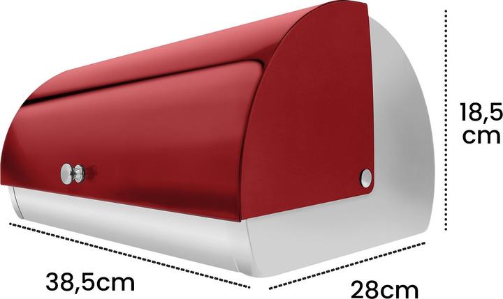 Actual product image Cheffinger Inox bread bin with hinged lid