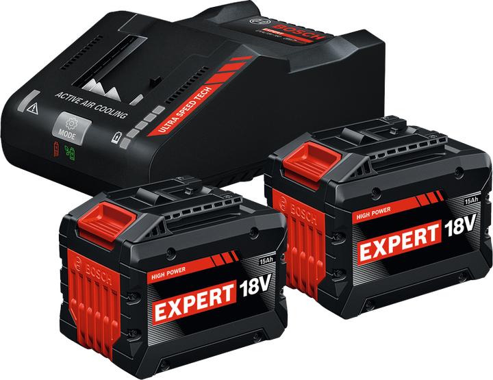 1x EXAL18V-160 Ladegerät, 2x EXBA18V-150 Akku