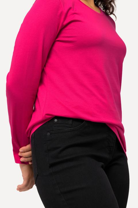 Produktbild Ulla Popken Shirt, Slim, Rundhalsausschnitt, Langarm (58)