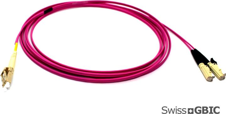 SwissGBIC Fibre PatchCord E2-LC-OM4-D-2 (0.26 m)