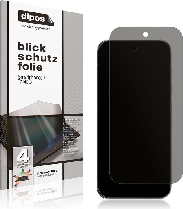 Actual product image Dipos Privacy Screen Protector 4-Way Privacy-Filter (1 pcs., Google Pixel 9 Pro)