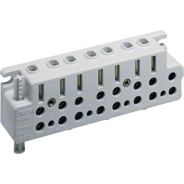 Hager, Verteilerschrank Zubehör, 4PAnschlussblock