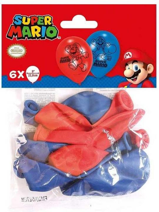 Image du produit Amscan 6 ballons en latex Super Mario (6 x)