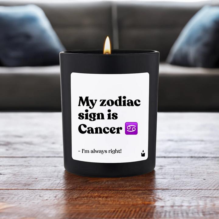 Image du produit Chatty Candles Duftkerze Woody My zodiac sign is Cancer - I'm always right!