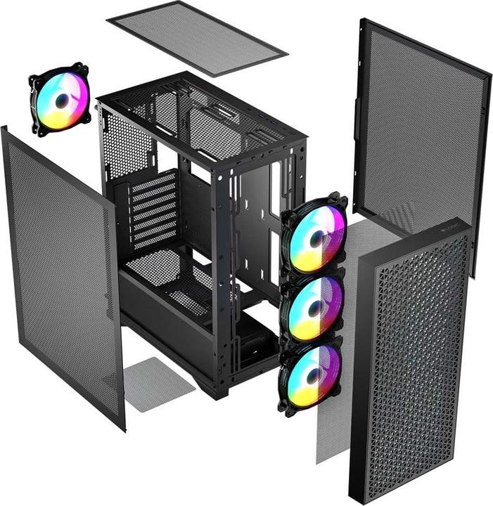 Actual product image Logic DART PRO ARGB MIDI USB-C Gehäuse schwarz (ATX)