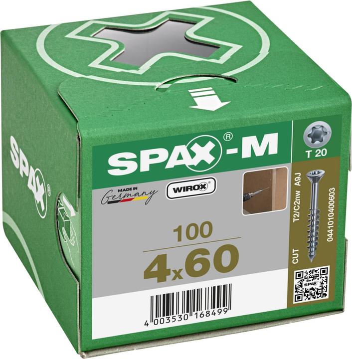 Produktbild Spax Senkkopf T-Star Plus T20 Teilgewinde Cut Wirox (100 Schrauben pro Stück)