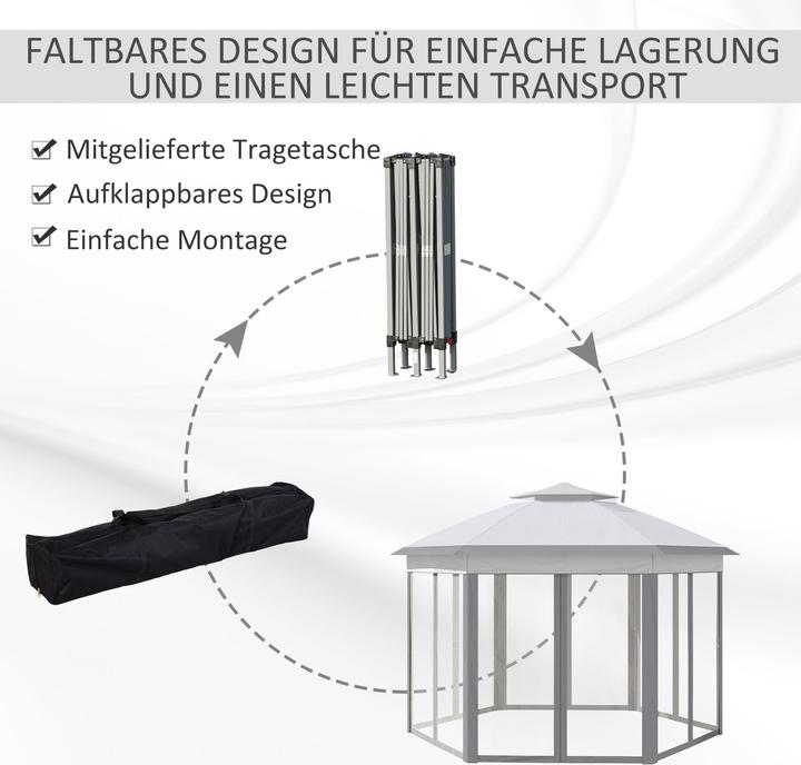 Actual product image Outsunny Folding pavilion with carrier bag (405 cm, 405 cm)