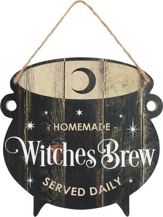 Something Different Door sign Witches Brew Kettle Halloween (25 x 35 x 1 cm)