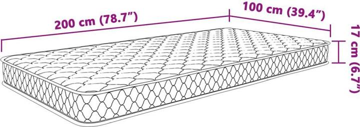 Produktbild vidaXL Schaumstoffmatratze (Schaumstoffkern, 100 x 200 cm)