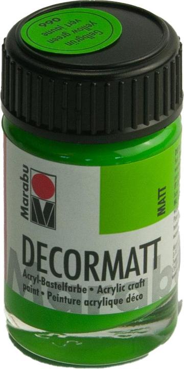 Produktbild Marabu Decormatt Acryl 15 ml im Glas gelbgrün (Gelbgrün, 15 ml)