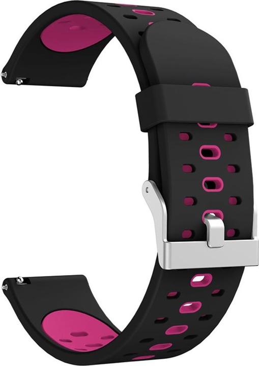 Productafbeelding Cover-Discount 20mm Siliconen Vervangingsarmband BI-kleur roze (20 mm, Silicone)
