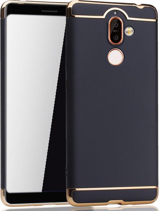 Produktbild König Design Handy Hülle Schutz Case für Nokia 7 Plus Bumper 3 in 1 Cover Etui Schale Schwarz (Nokia 7 Plus)