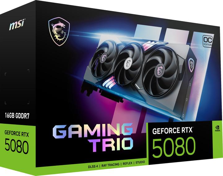 Image du produit MSI GeForce RTX 5080 GAMING TRIO OC (16 Go)