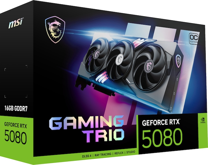 Image du produit MSI GeForce RTX 5080 GAMING TRIO OC (16 Go)