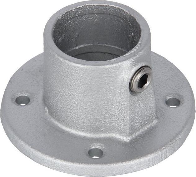 Averde Rohrverbinder Fussplatte rund 1 1/2" (48,3 mm) (Temperguss)