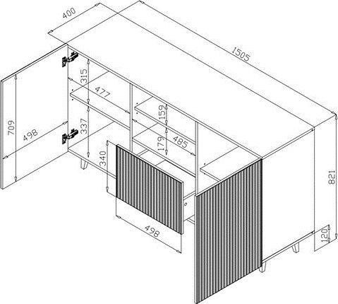 Produktbild Cama Pafos (150 x 42 x 82 cm)