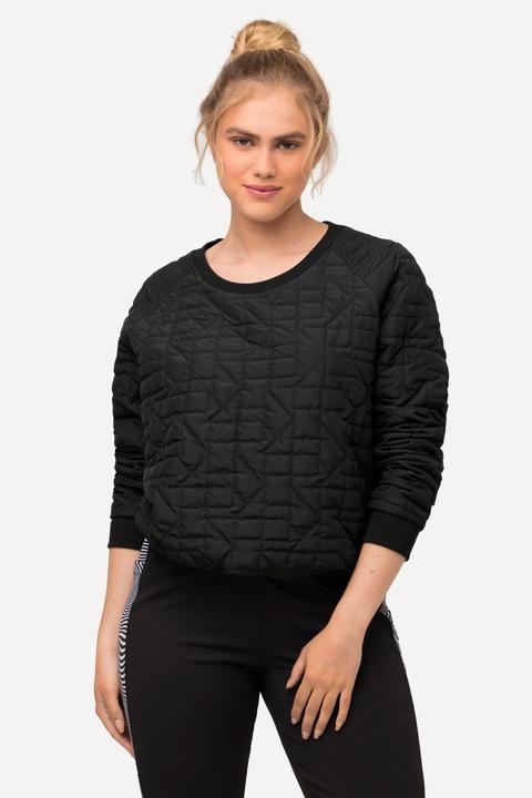 Immagine prodotto Ulla Popken Maglia con trapuntatura, fascia, scollo a girocollo e maniche lunghe (46, 48)