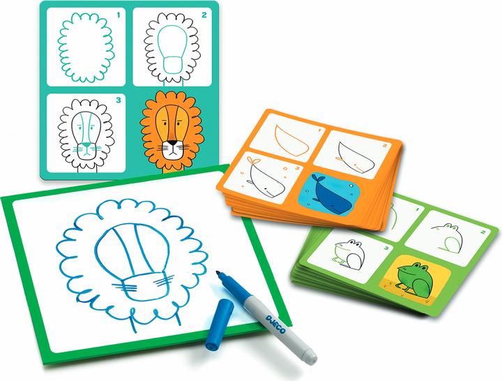 Actual product image Djeco Step by step Animals and Co (French, English, Italian, German)