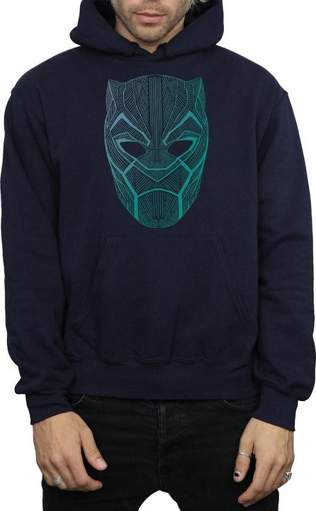 Actual product image Mens Black Panther Tribal Mask Hoodie (XL)