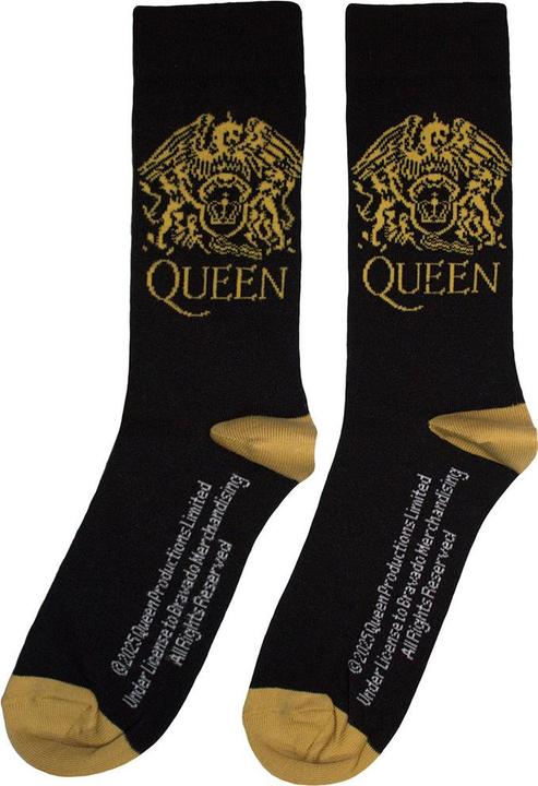 Actual product image Queen Unisex Adult Crest Socks (39.5 - 45.5)