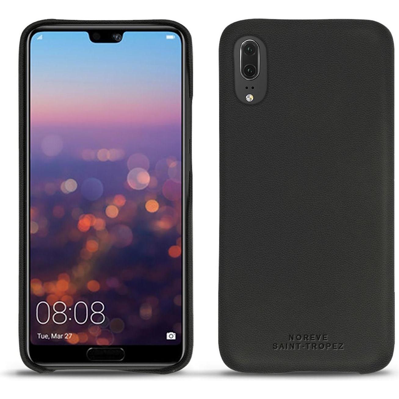 Noreve Lederschutzhülle (Huawei P20), Smartphone Hülle, Schwarz