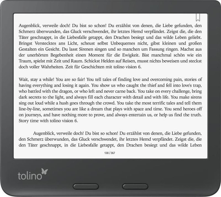 Produktbild tolino vision 6 (7", 16 GB, Black)