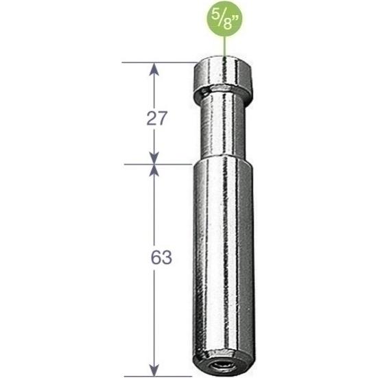 Thumbnail - Manfrotto E300 Verlängerungszapfen (Stativ Verlängerung), Stativ Zubehör, Silber