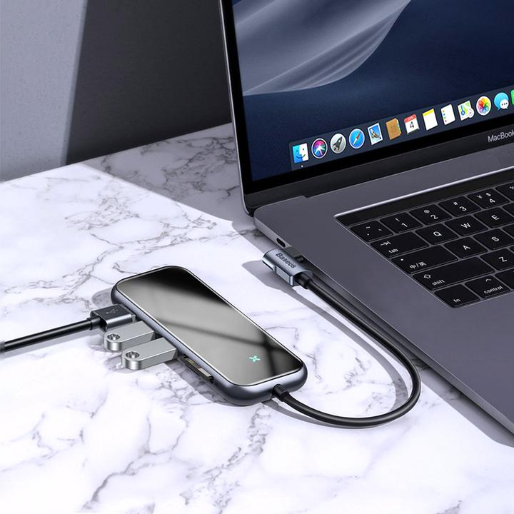 Actual product image Baseus Mirror Series Multifunctional Hub (USB-C, 7 ports)