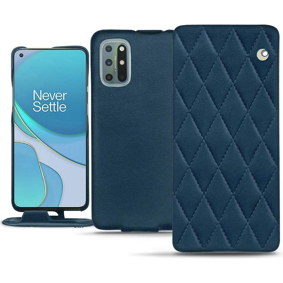 Noreve Lederschutzhülle vertikal (OnePlus 8T), Smartphone Hülle, Blau