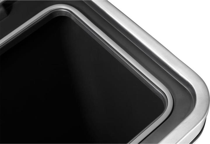 Produktbild EKO Treteimer X-Cube Tretmülleimer rechteckig 30 L Edelstahl mit extra breitem Pedal, gedämpftem De (30 l)
